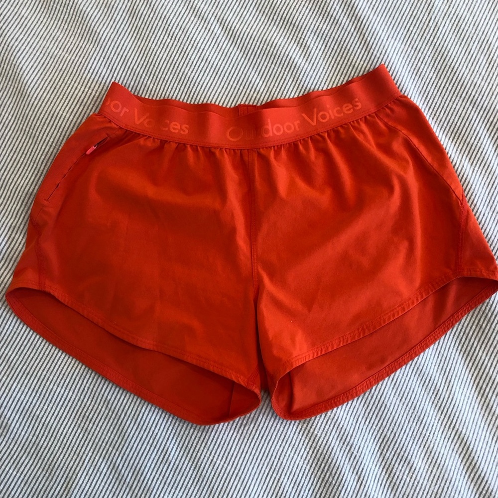 outdoor voices relay shorts - bright orange